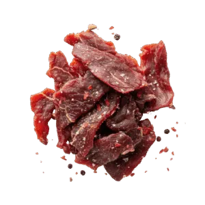 Viande séchée de boeuf tranchée